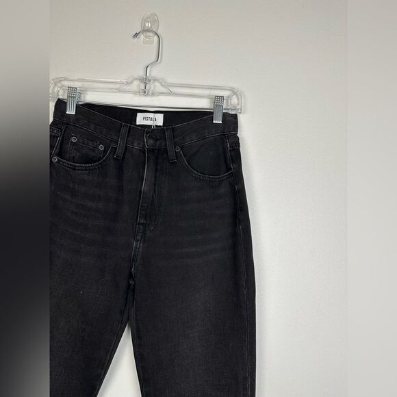 Pistola Alexa High Rise Slim Flare Slit Hem Black Jeans Women’s Sz 24 - Picture 8 of 9